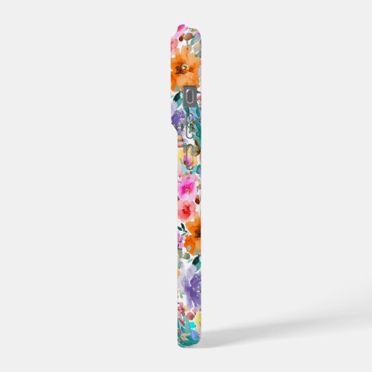 PixDezines H2 Summer Flowers Bright Hues iPhoneケース (左側面)