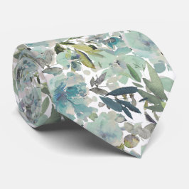 PixDezines H2 Summer Flowers Green Hues ネクタイ