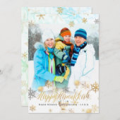 PixDezines Hannukkah/snowflakes+大理石 シーズンカード (正面/裏面)
