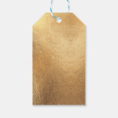 PixDezines Happy Hanukkah/フェイク金ゴールド/DIYカラー ギフトタグ (裏面)