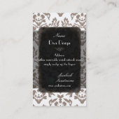 PixDezines Haute Coutour Damask/diy背景 名刺 (裏面)