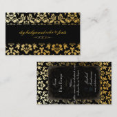 PixDezines Haute Coutour Damask/DIY背景 名刺 (正面/裏面)