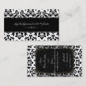 PixDezines Haute Coutour Damask/diy背景 名刺 (正面/裏面)