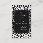 PixDezines Haute Coutour Damask/diy背景 名刺 (裏面)