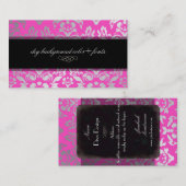PixDezines Haute Coutour Damask/diy背景 名刺 (正面/裏面)