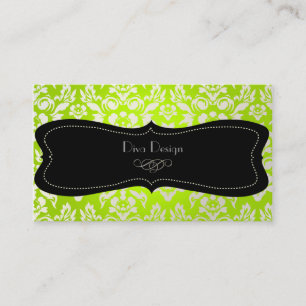 PixDezines Haute Coutouur Damask，パール 名刺