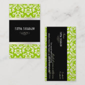 PixDezines Haute Coutouur Damask,パール 名刺 (正面/裏面)