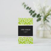 PixDezines Haute Coutouur Damask,パール 名刺 (スタンド正面)