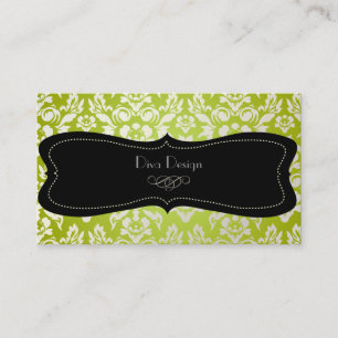 PixDezines Haute Coutouur Damask，パール 名刺