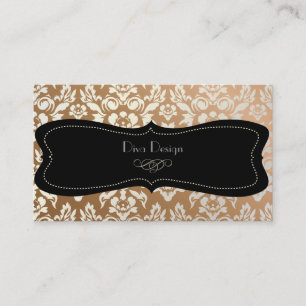 PixDezines Haute Coutouur Damask,パール 名刺