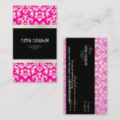 PixDezines Haute Coutouur Damask,パール 名刺 (正面/裏面)