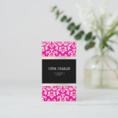 PixDezines Haute Coutouur Damask,パール 名刺 (スタンド正面)