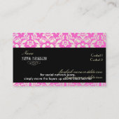 PixDezines Haute Coutouur Damask,パール 名刺 (裏面)