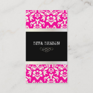 PixDezines Haute Coutouur Damask,パール 名刺