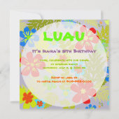 PixDezines hawaiのジャングル/DIYの背景色 招待状 (裏面)