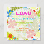 PixDezines hawaiのジャングル/DIYの背景色 招待状 (裏面)