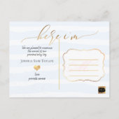 PixDezines Here I'm Birth Announcement/ハート 案内ポストカード (裏面)