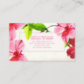 PixDezines hibiscus/デジタル水色/古い紙 名刺 (裏面)