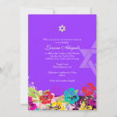 PixDezines hibiscus/バルミツワー/diyカラー 招待状 (裏面)