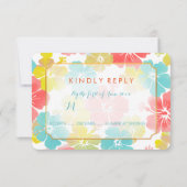 PixDezines hibiscus/フローラ/rsvp 出欠カード (裏面)