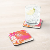 PixDezines hibiscus/DIY背景色 コースター (右側)
