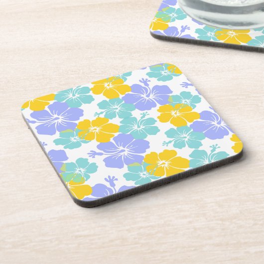 PixDezines hibiscus/diy背景 コースター (左側)