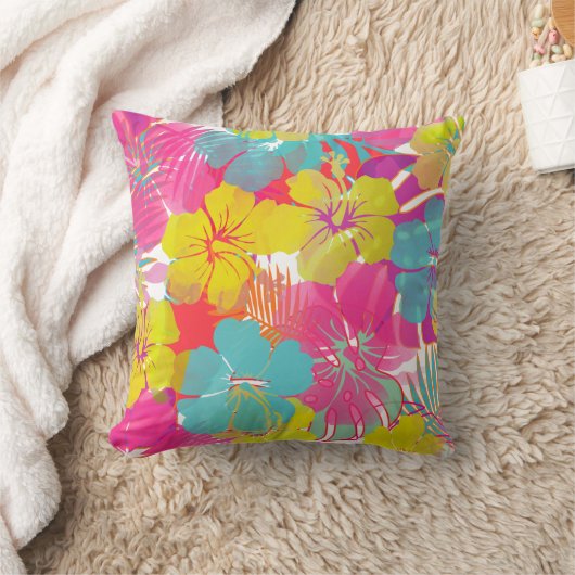 PixDezines Hibiscus/Rain forest/DIY Background クッション (ブランケット)