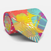 PixDezines Hibiscus/Rain forest/DIY Background ネクタイ (ロール)