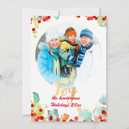 PixDezines hollyリース/ホリデーカード シーズンカード (正面)