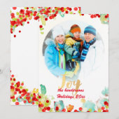 PixDezines hollyリース/ホリデーカード シーズンカード (正面/裏面)