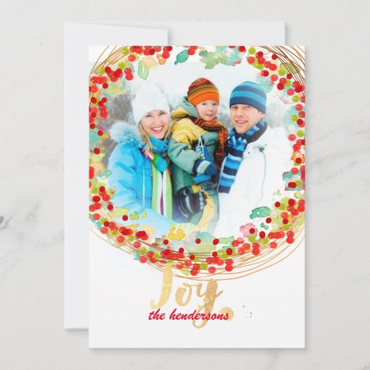 PixDezines hollyリース/ホリデーカード シーズンカード (正面)