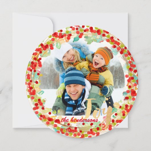 PixDezines hollyリース/ホリデーカード シーズンカード (正面)