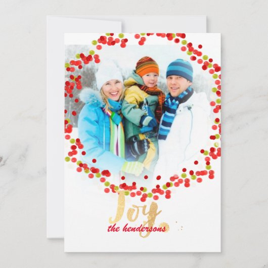 PixDezines hollyリース/ホリデーカード シーズンカード (正面)