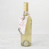 PixDezines Holly Berry|バラ金ゴールド雪 ボトルネックタグ (アングル)