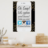 PixDezines iPhoneハッシュタグ米国イベント用サイン ポスター (キッチン)