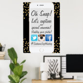 PixDezines iPhoneハッシュタグ米国イベント用サイン ポスター (ホームオフィス)