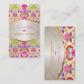 PixDezines isabella damask/数々の-color 名刺 (正面/裏面)