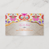 PixDezines isabella damask/数々の-color 名刺 (裏面)