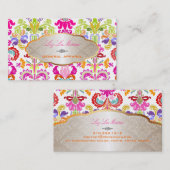 PixDezines isabella damask/数々の-color 名刺 (正面/裏面)