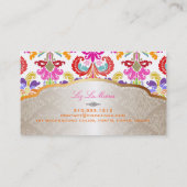 PixDezines isabella damask/数々の-color 名刺 (裏面)