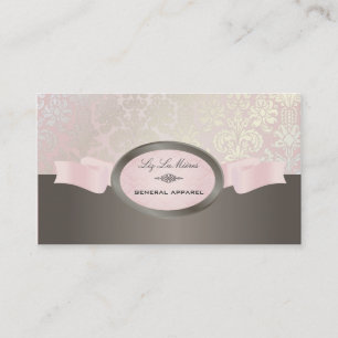 PixDezines Isabella Damask/DIY/pink+titanium 名刺