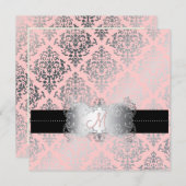 PixDezines Josephine Damask/DIY背景色です! 招待状 (正面/裏面)