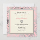 PixDezines Josephine Damask/DIY背景色です! 招待状 (裏面)