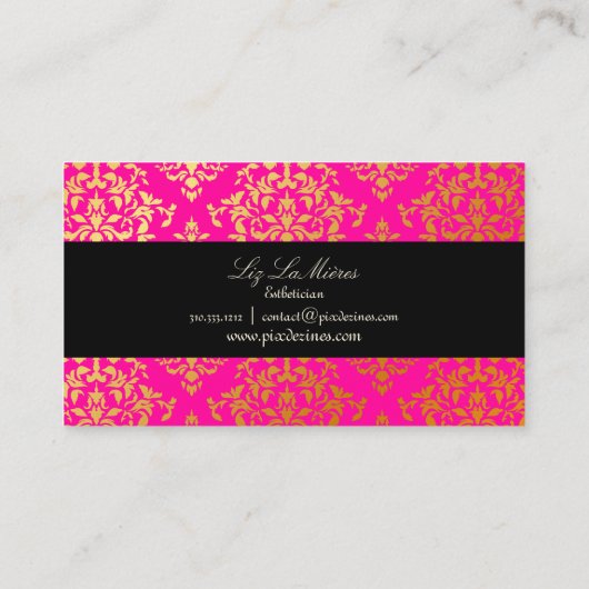 PixDezines Josephine Damask/DIY背景色 名刺 (裏面)