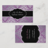 PixDezines Josephine Damask/DIY背景 名刺 (正面/裏面)