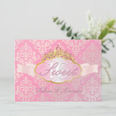 PixDezines josephine damask sweet 16/tiara 招待状 (スタンド正面)