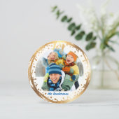 PixDezines joy、金ゴールドフェイクリース/ホリデーカード シーズンカード (スタンド正面)