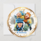 PixDezines joy、金ゴールドフェイクリース/ホリデーカード シーズンカード (正面)