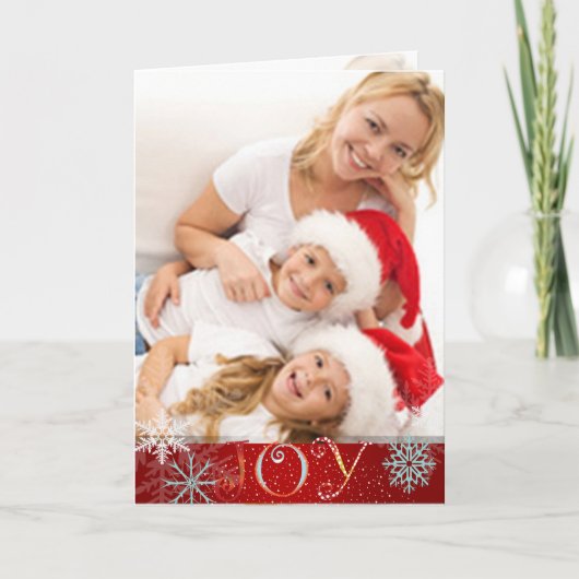 PixDezines joy, snowflakes/DIYカラー シーズンカード (正面)