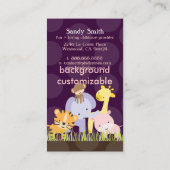 PixDezines Jungle of Daycare、DIYカラー 名刺 (裏面)